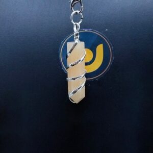 Yellow Aventurine Spiral Pencil Pendant