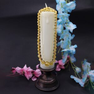 Yellow Citrine Diamond Cut Mala Necklace - Best for Students