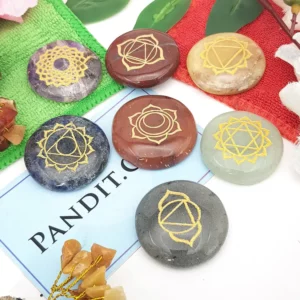 7 Chakra Reiki Symbol Healing Stones Set