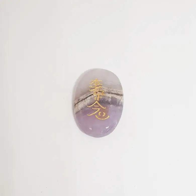 Amethyst Reiki Symbol Healing Stones Set