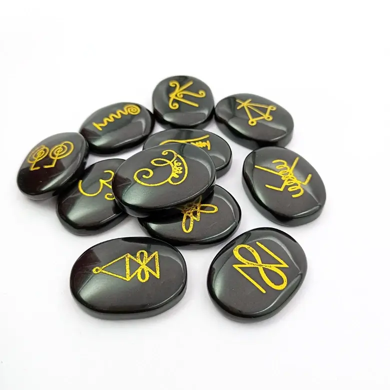 Black Agate Karuna Reiki Symbol Set