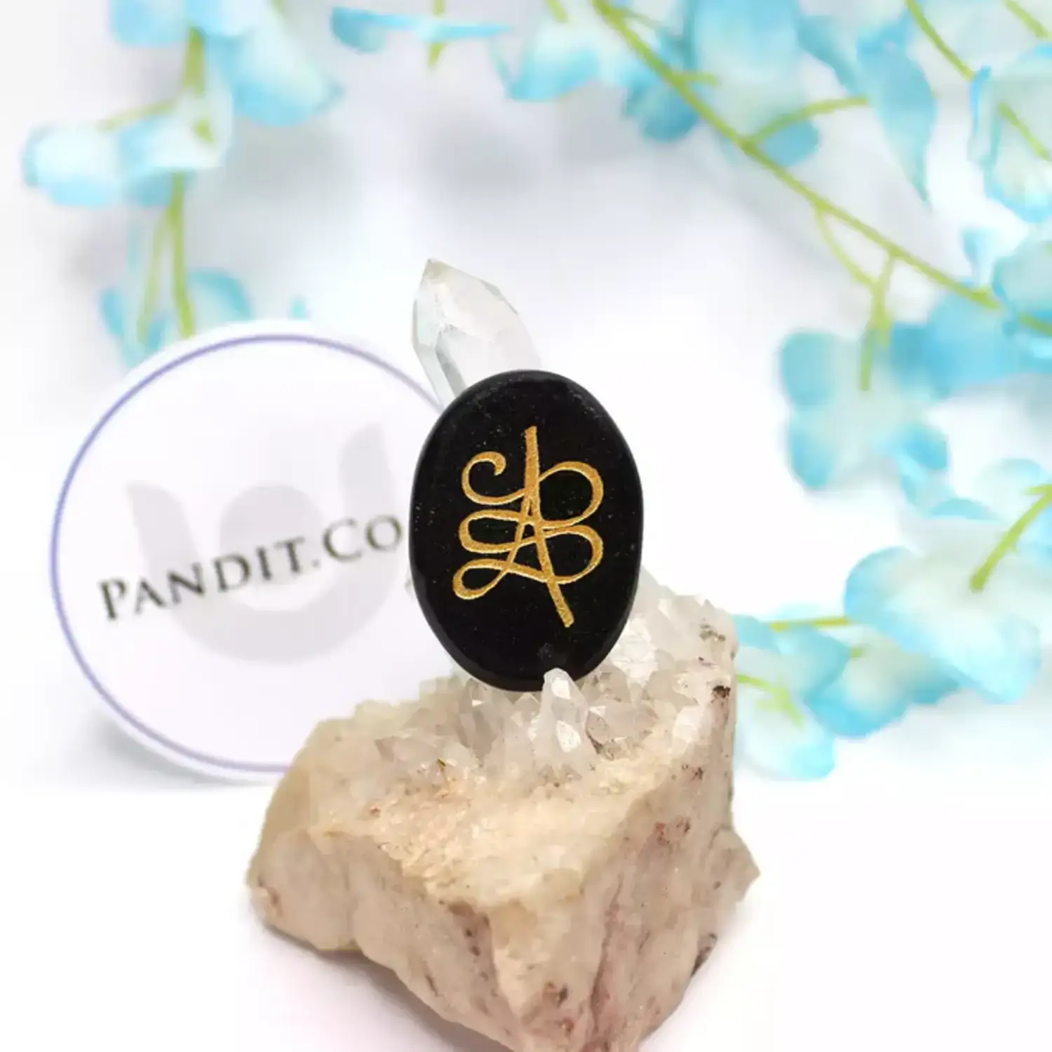 Black Agate Protection Coin