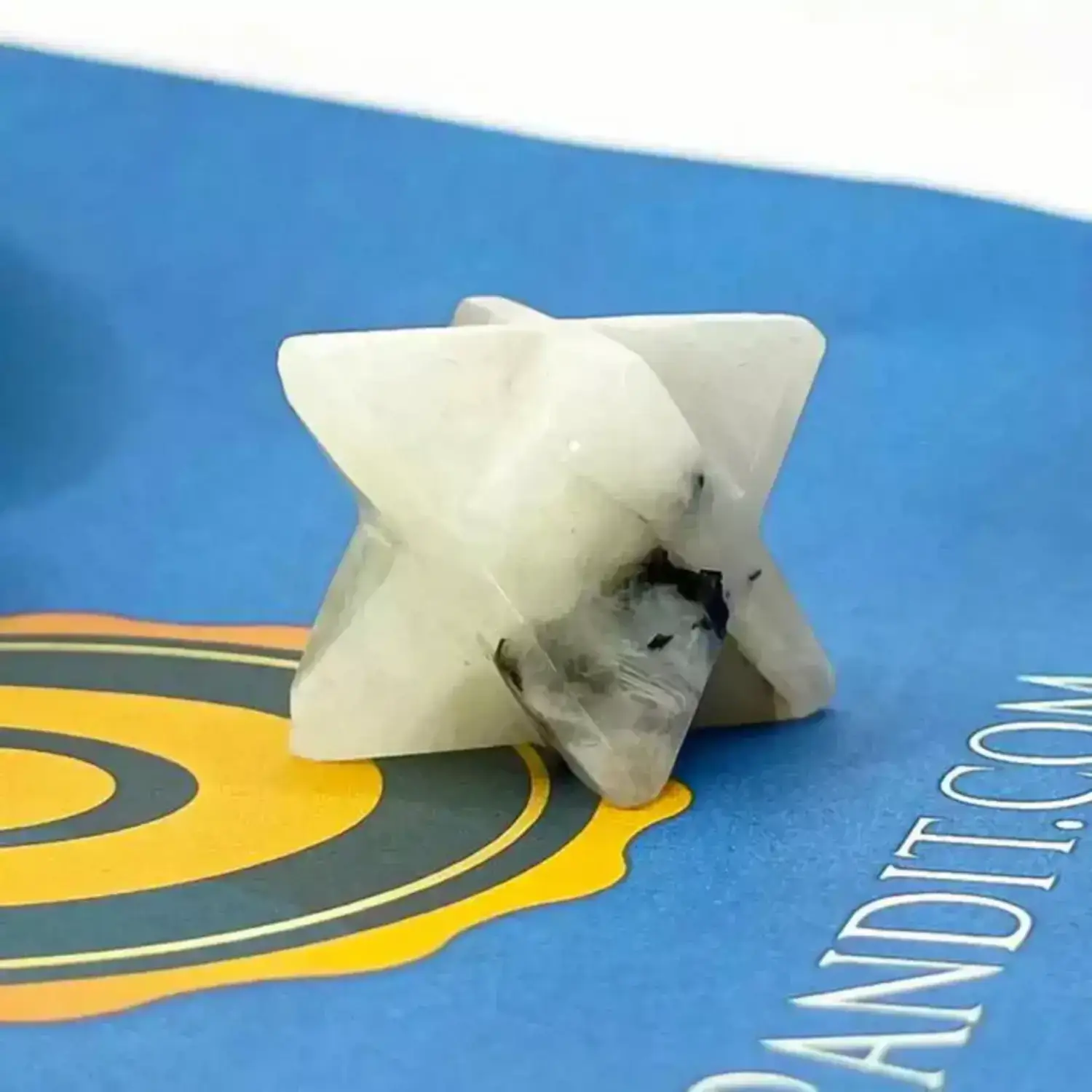 Rainbow Moonstone Merkaba Star