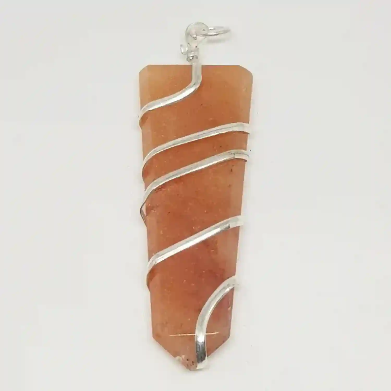 Red Aventurine Spiral Pencil Pendant