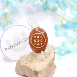 Red Aventurine Zibu Symbol Coin