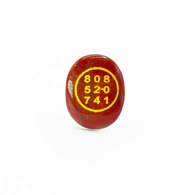 Red Jasper Zibu Symbol Coin