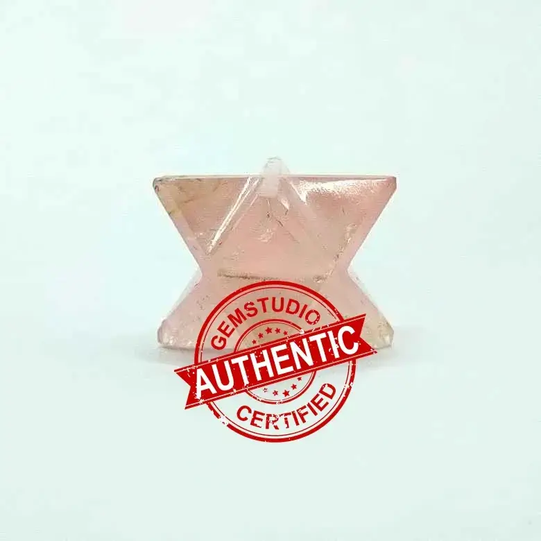 Rose Quartz Merkaba Star