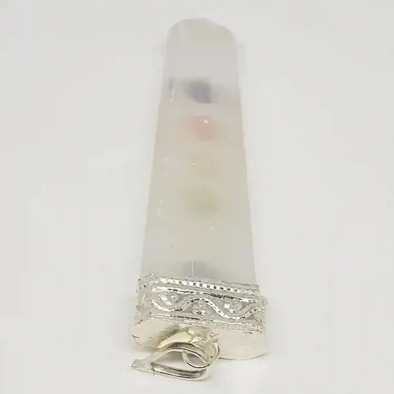 Selenite 7 Chakra Pencil Pendant