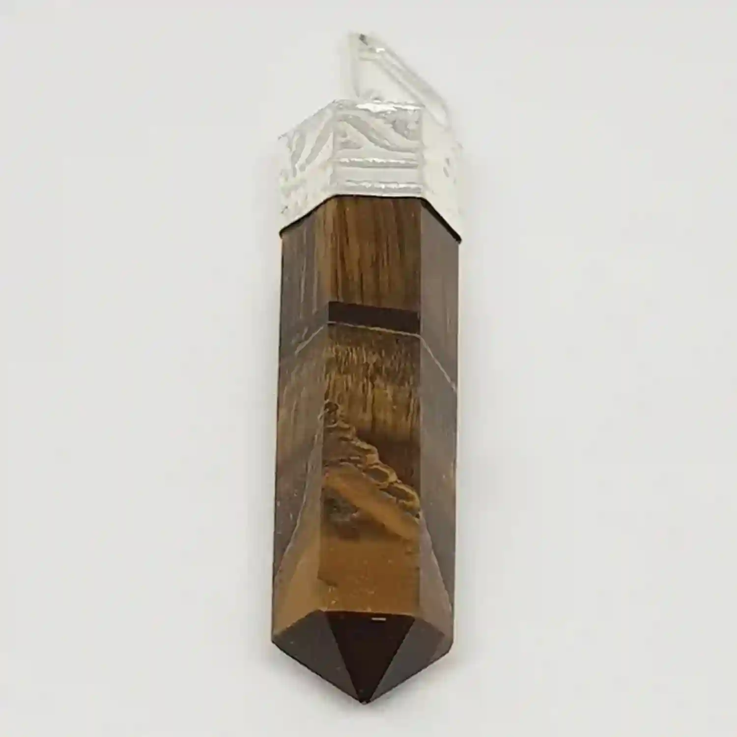 Tiger Eye Agate Cap Pencil Pendant