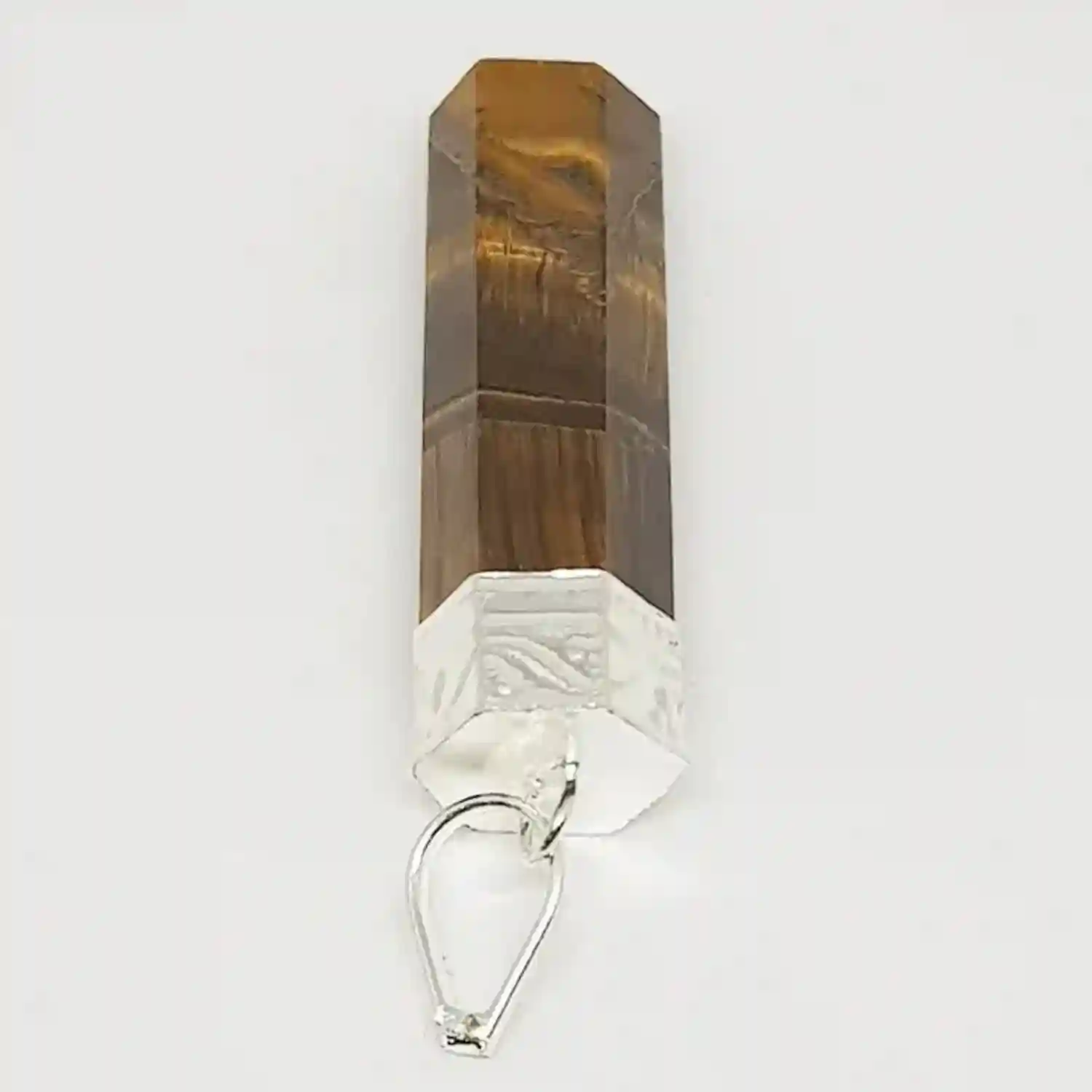 Tiger Eye Agate Cap Pencil Pendant