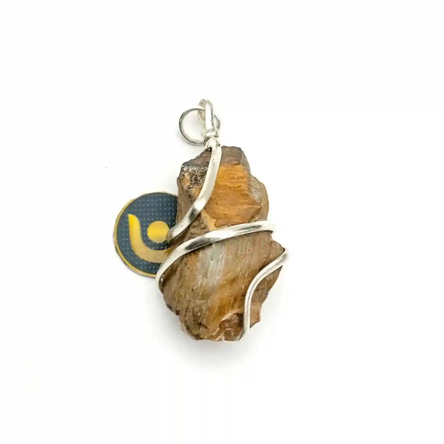 Tiger Eye Agate Spiral Pendant