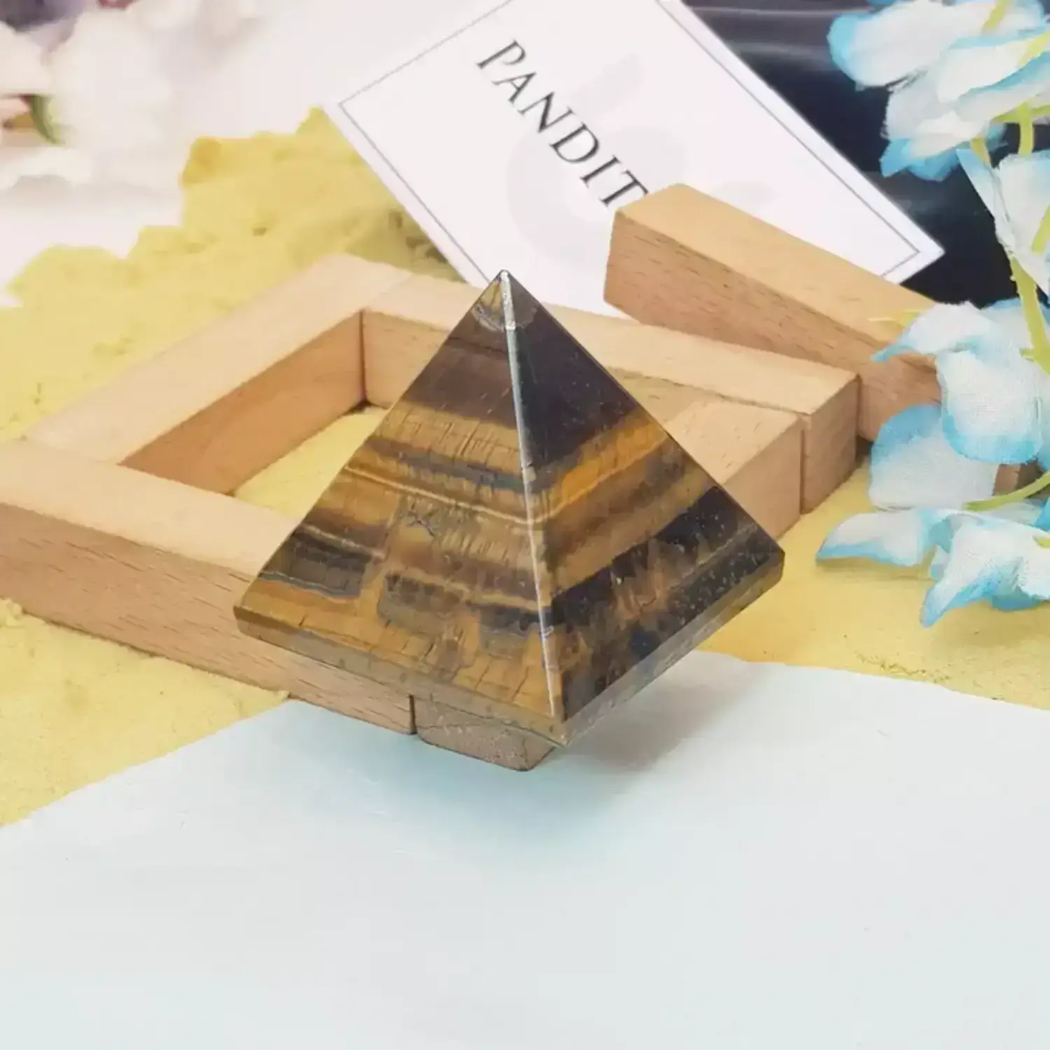 Tiger Eye Crystal Pyramid