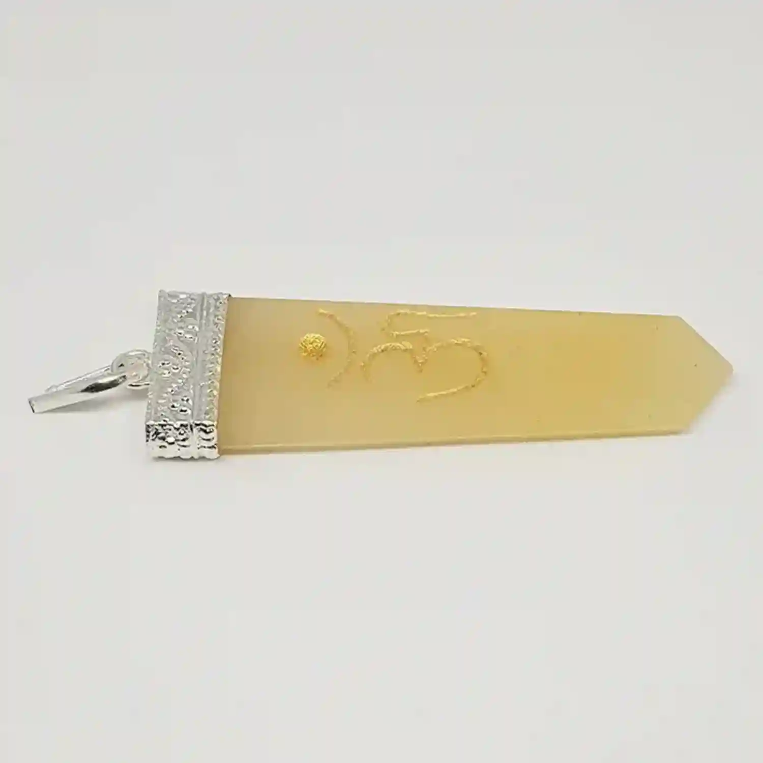 Yellow Aventurine Om Pencil Pendant