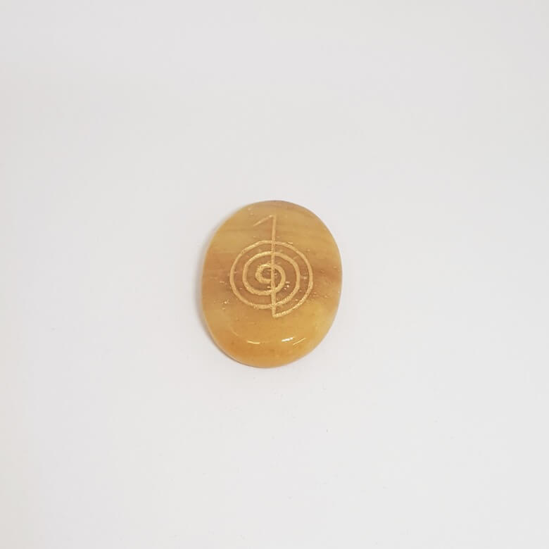 Yellow Aventurine Reiki Symbol Healing Stones Set