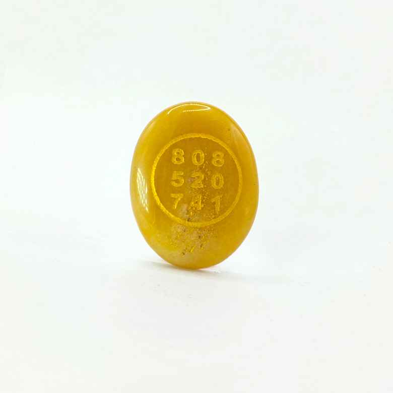 Yellow Aventurine Zibu Symbol Coin